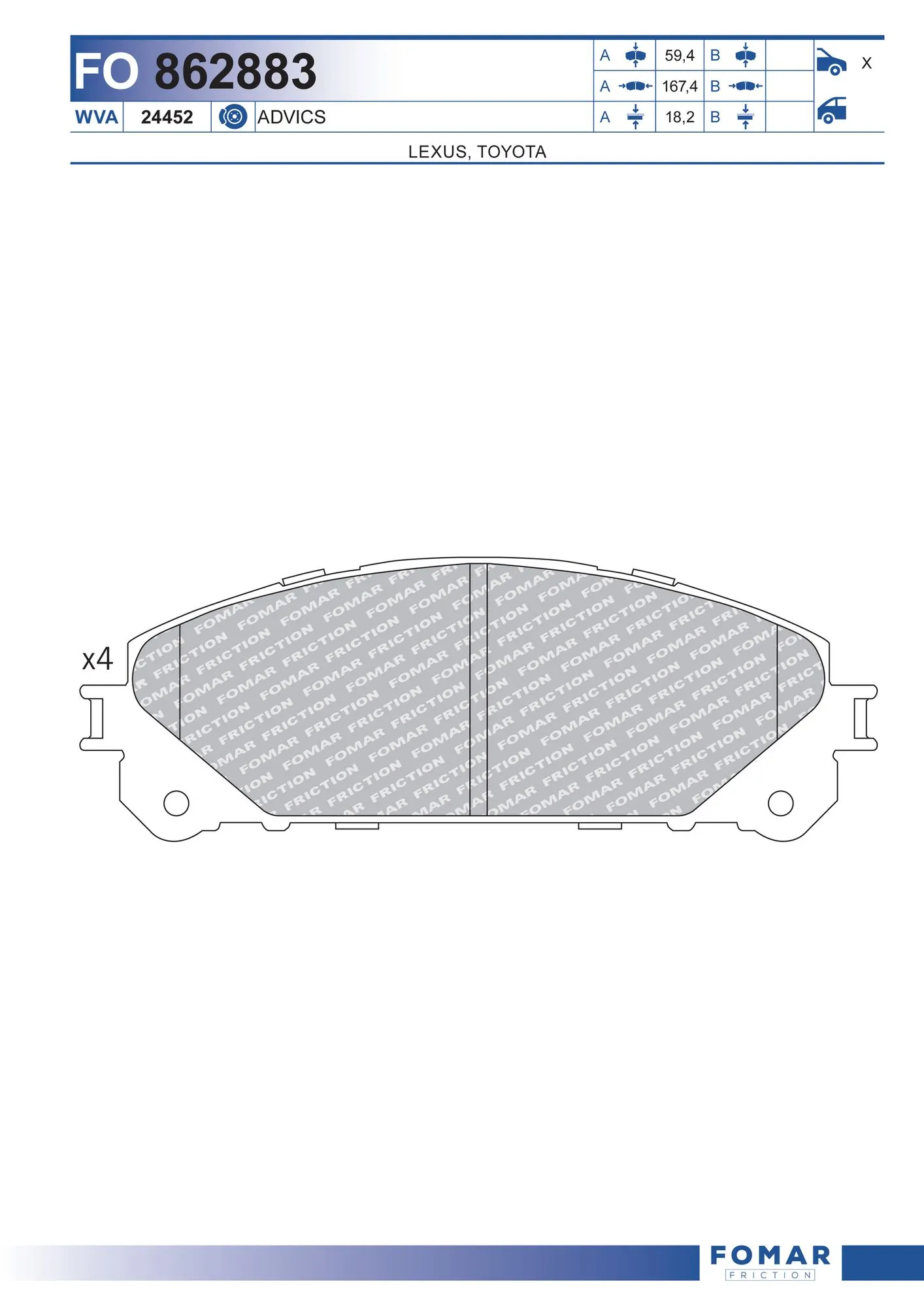 Brake Pad Set, disc brake